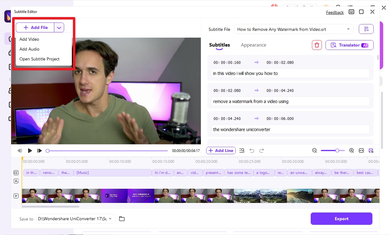 Add another local .srt file