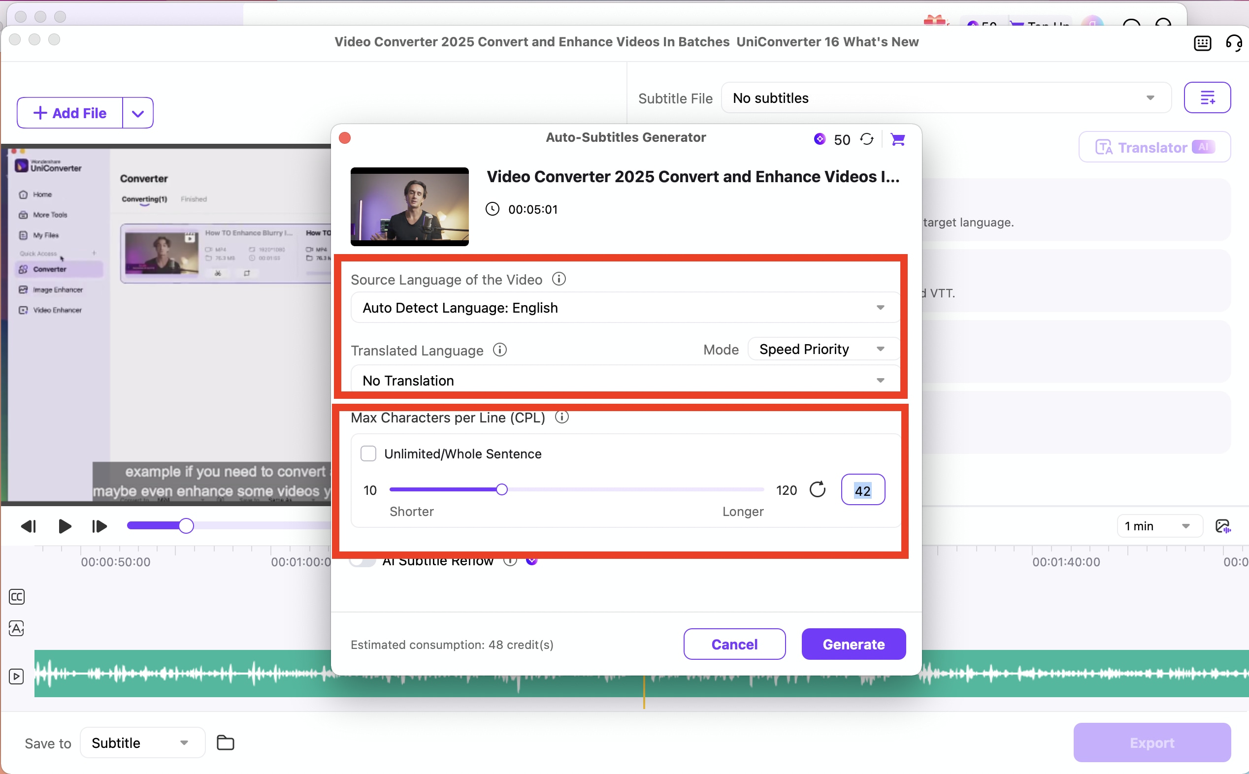 playback video with selected subtitles and audio tracks
