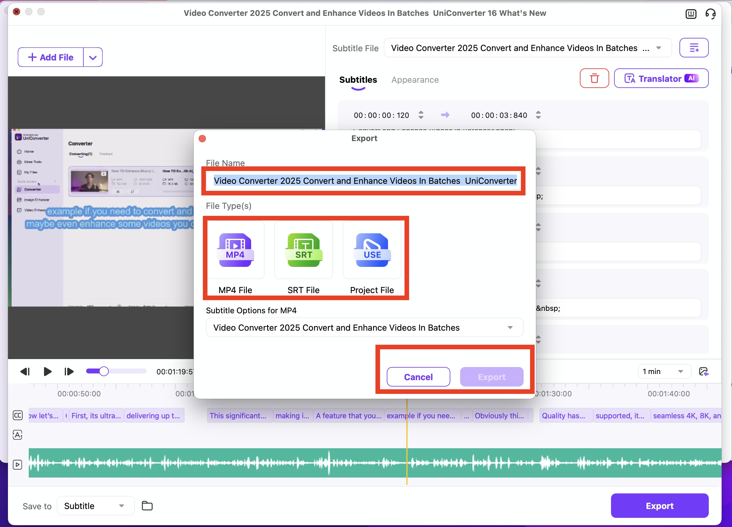 convert videos with subtitle added on Mac