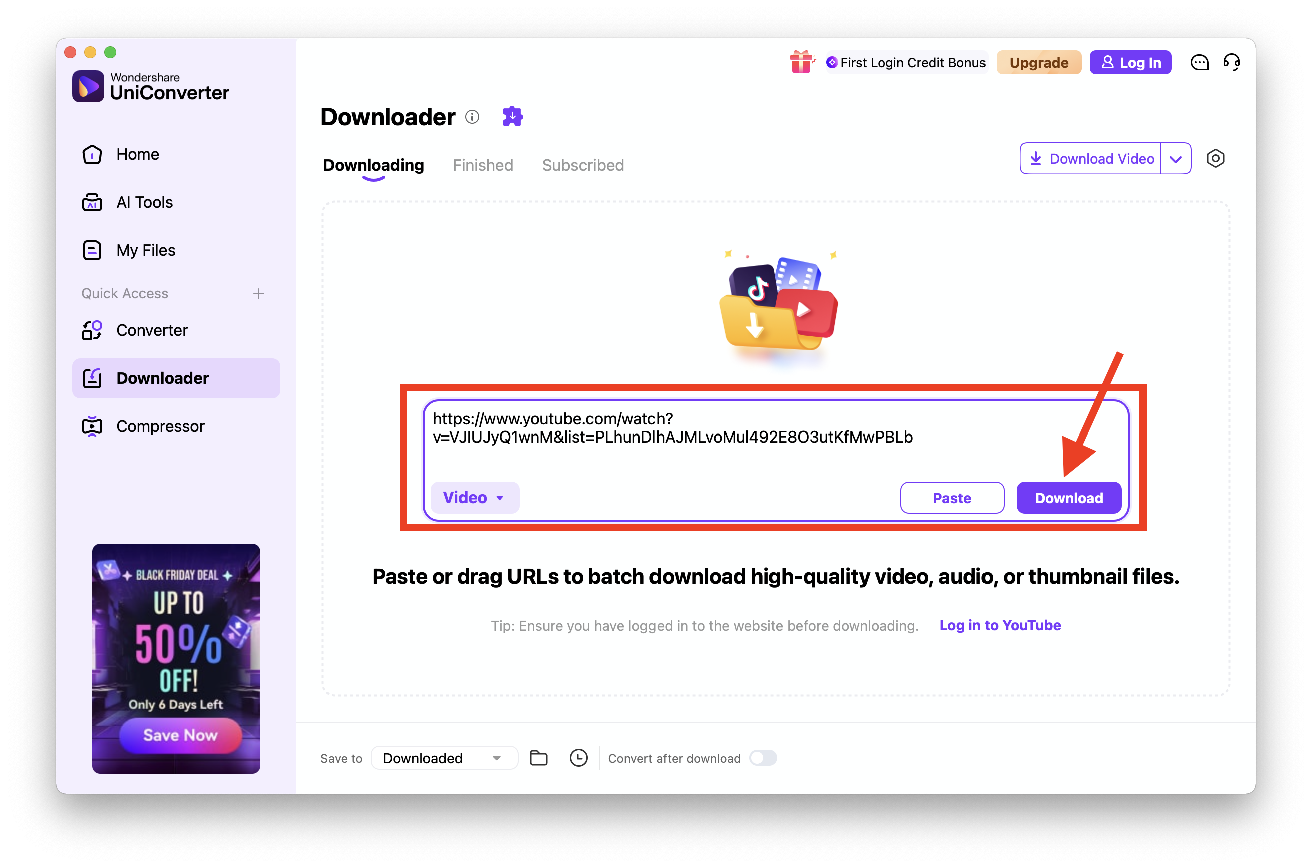 download video through link
