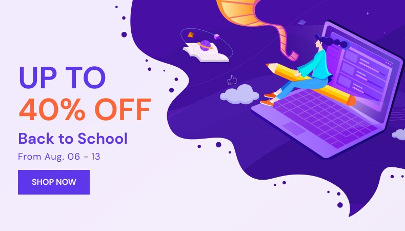 back to school up to 40% off