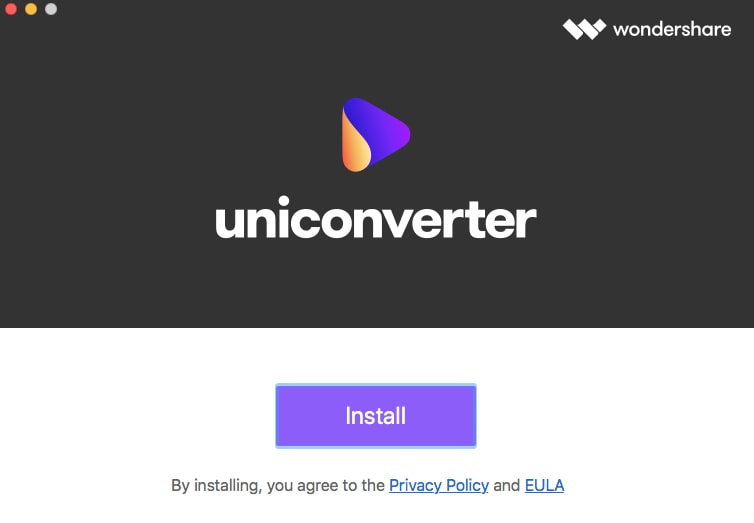 Install Wondershare UniConverter for Mac