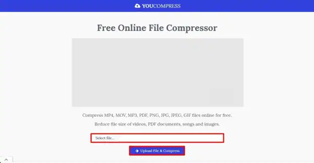 añadir archivo en YouCompress