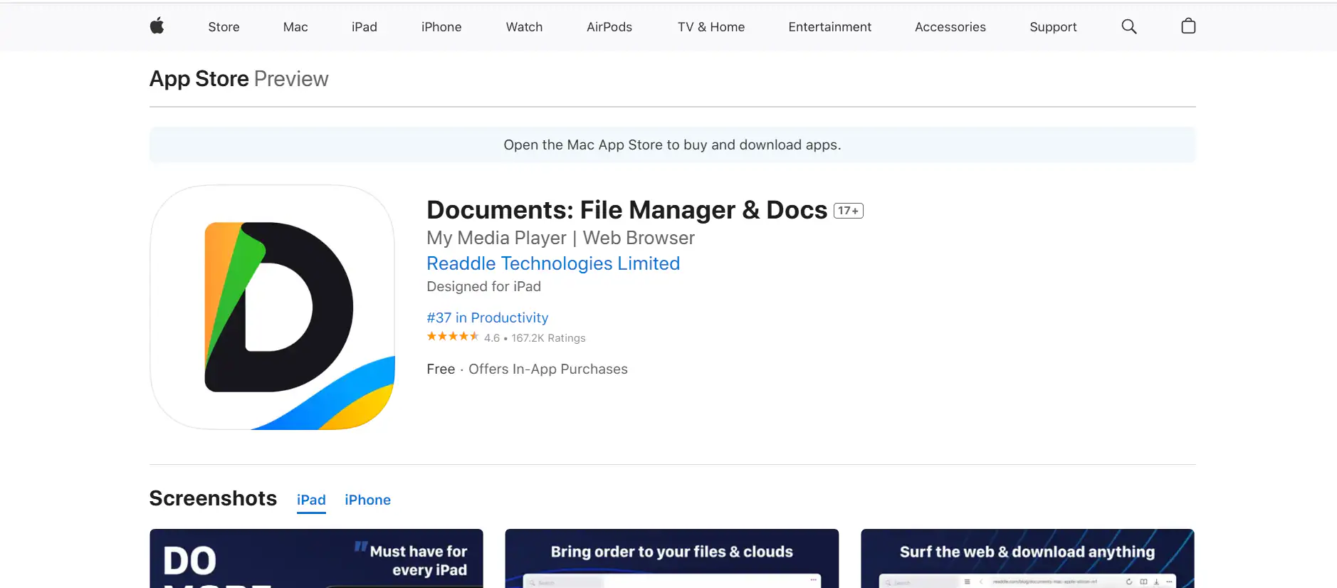 Documents-by-Readdle-homepage