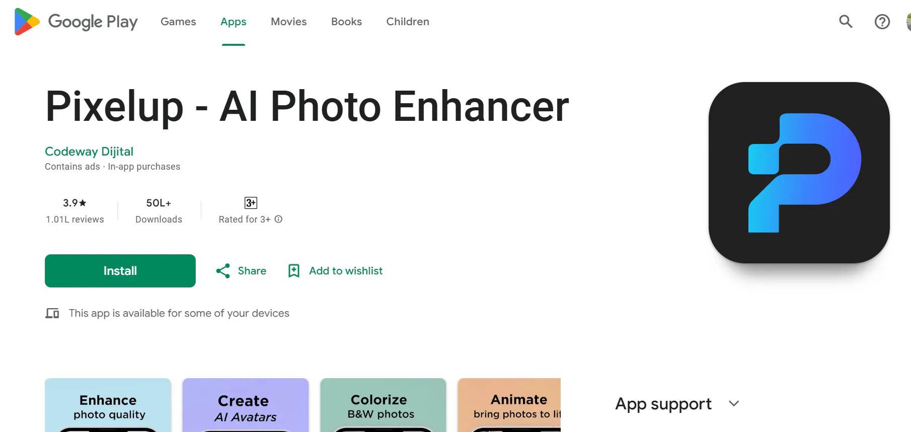 pixel up ai photo enhancer homepage