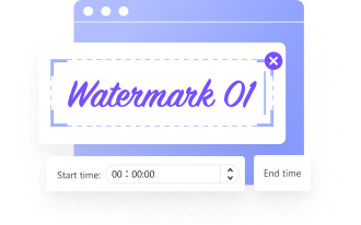 Remove watermark from video by time duration