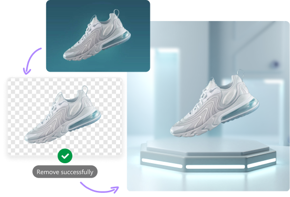 Transparent product pictures and Make Background White or a new picture