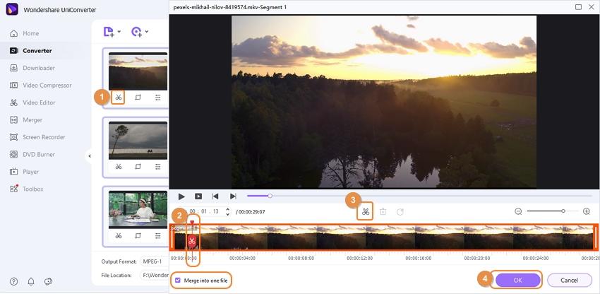 trim the video with simple clicks