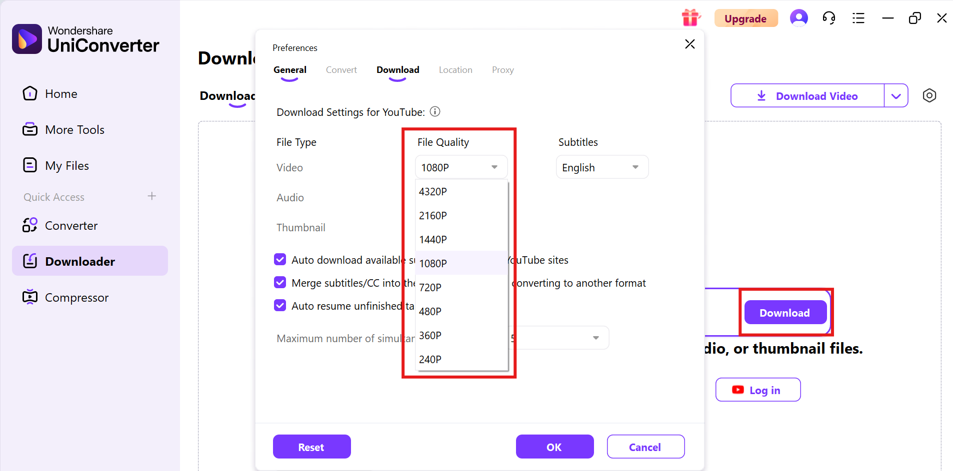 unicoverter-settings-video