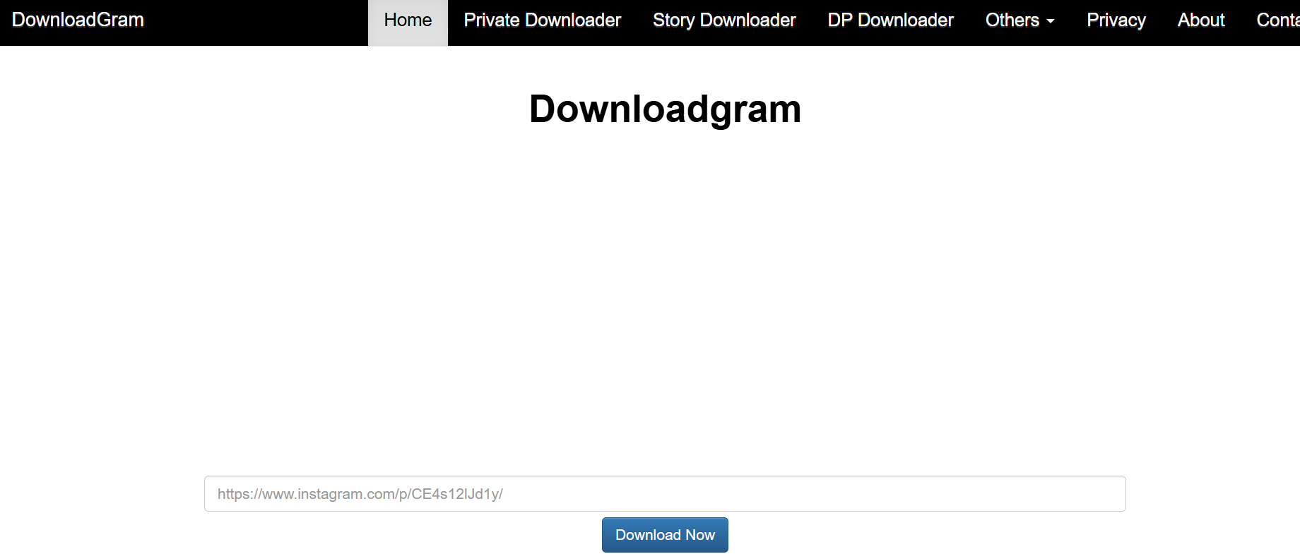 downloadgram-homepage