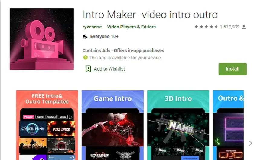 Gaming Intro Maker for Android - Download