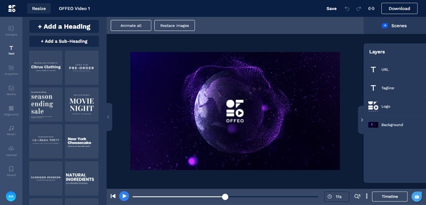 Create impressive gaming intros with OFFEO 