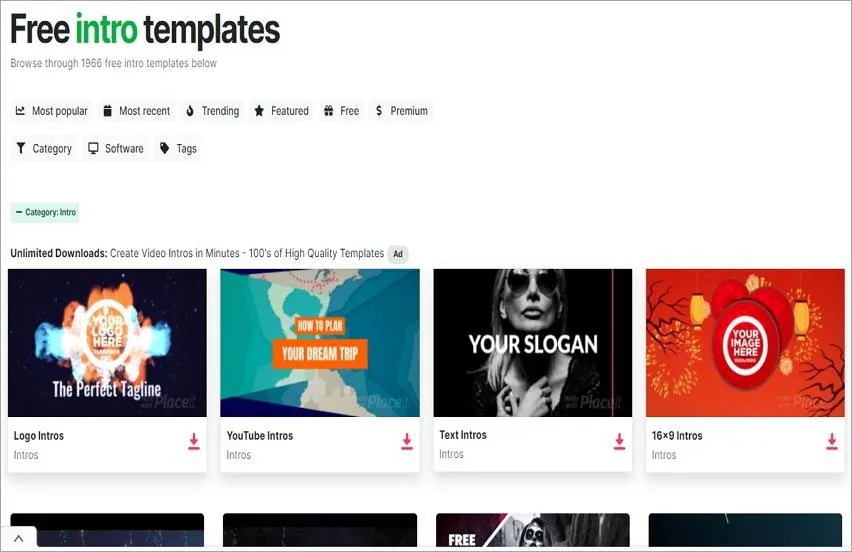 5 Best Sites for Free Intro and Outro Templates You Should Know