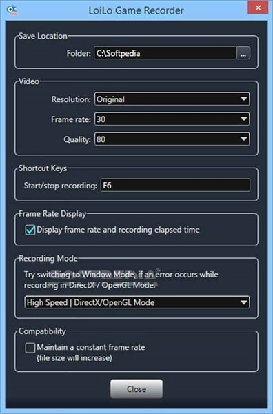 click on settings to customize options