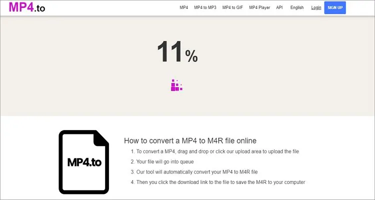 MP4 to M4R Online Converter - MP4 To