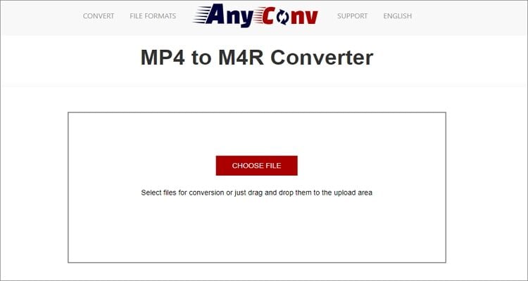 Convert Any Videos and Audios to M4R Online Free - AnyConv