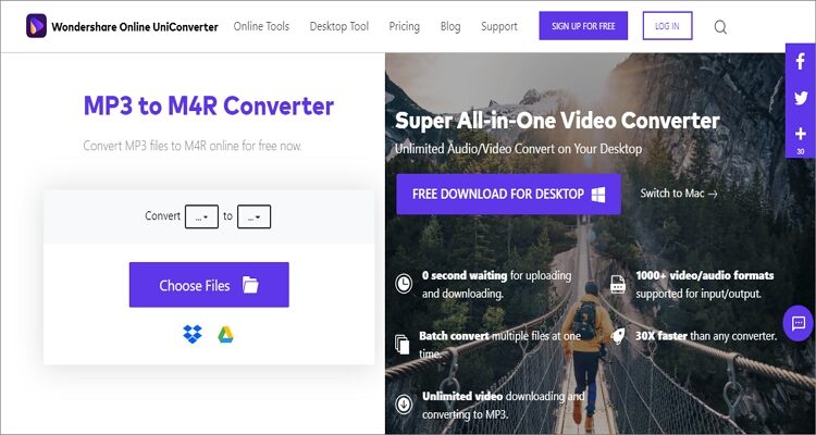 Convert Any Videos and Audios to M4R Online Free - Media.io