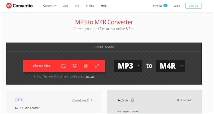 Convert Any Videos and Audios to M4R Online Free - Convertio