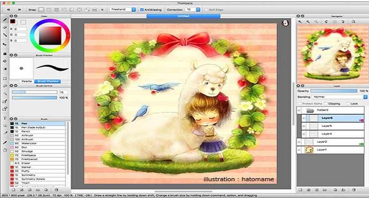 logiciel de dessin en ligne pour Mac - FireAlpaca