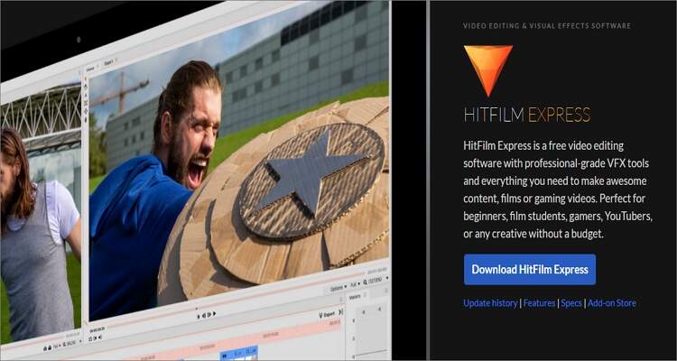 Kostenlose Video Bearbeitungssoftware für Mac - HitFilm Express