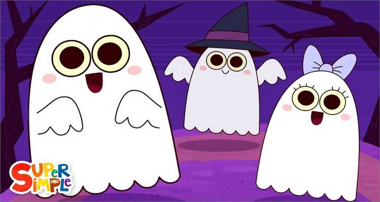 Canções de Halloween para crianças - Five Little Ghosts