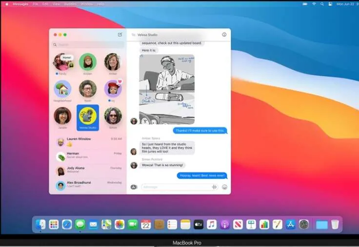 Mac OS11 BigSur - Messaging System