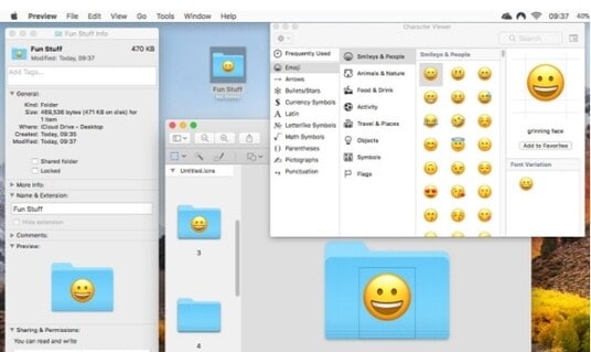 desktop folder into emoji