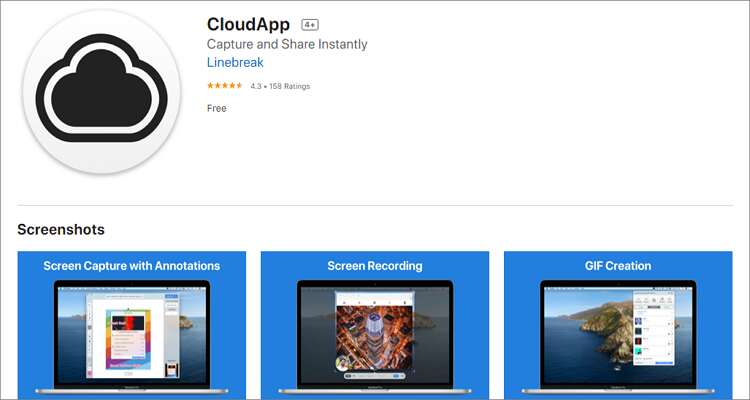 Mac Screenshot machen - CloudApp