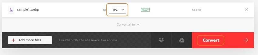 click on the Convert button.