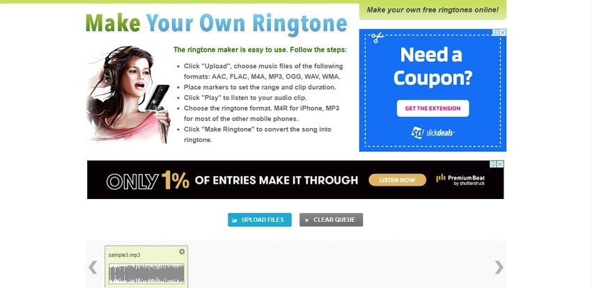 strumento online Ringtone Maker per iPhone