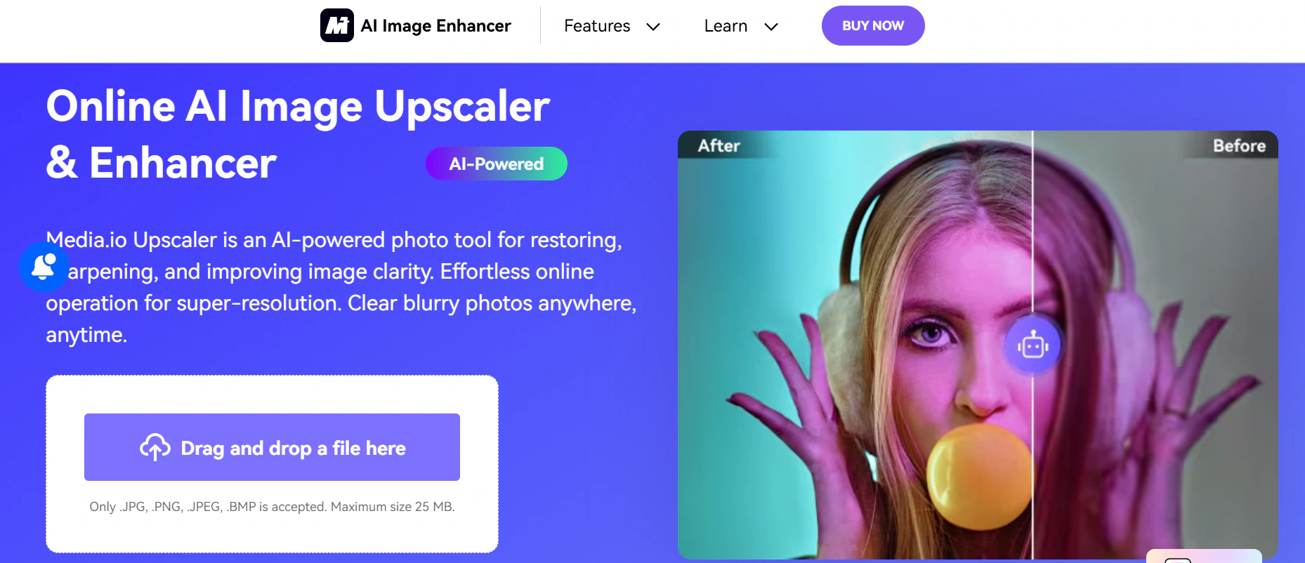 media.io ai image upscaler