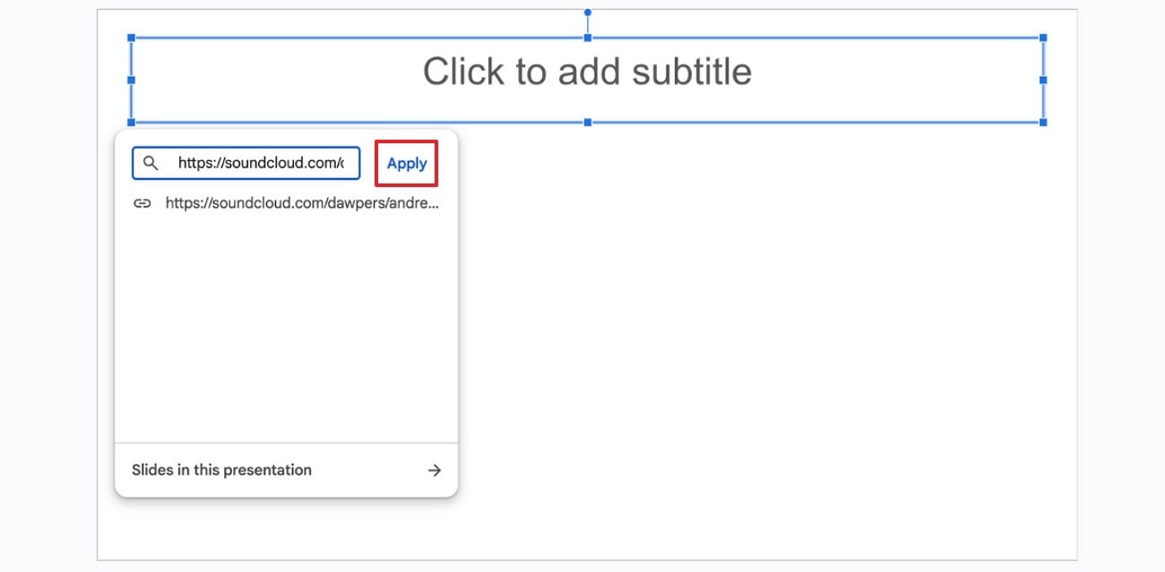 paste link hit apply button