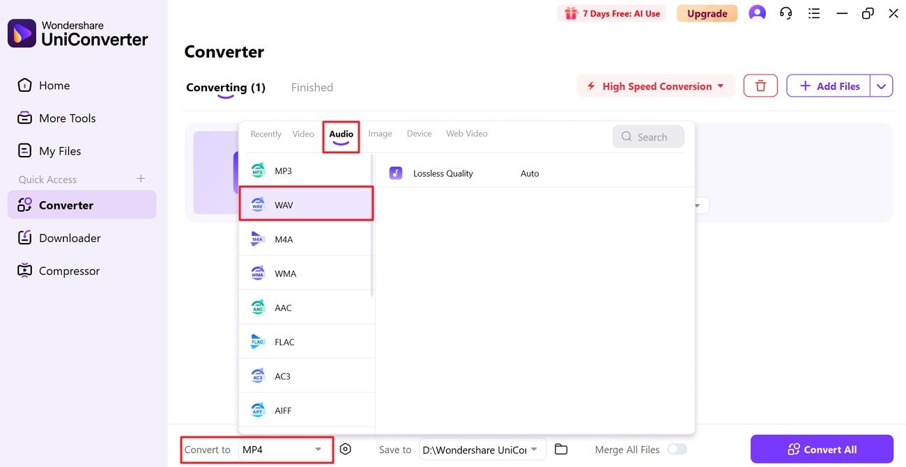 choose convert to format