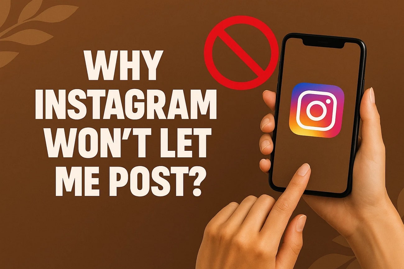 fixing cant post on instagram