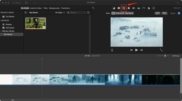 use imovie to crop 
