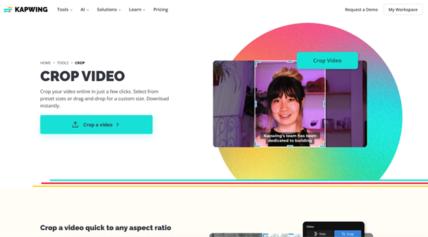 kapwing for cropping video
