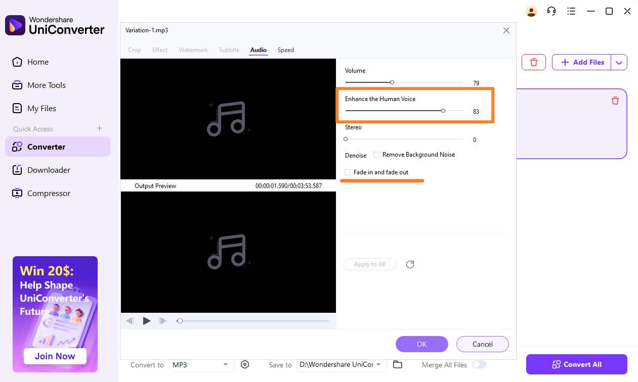 customize audio settings