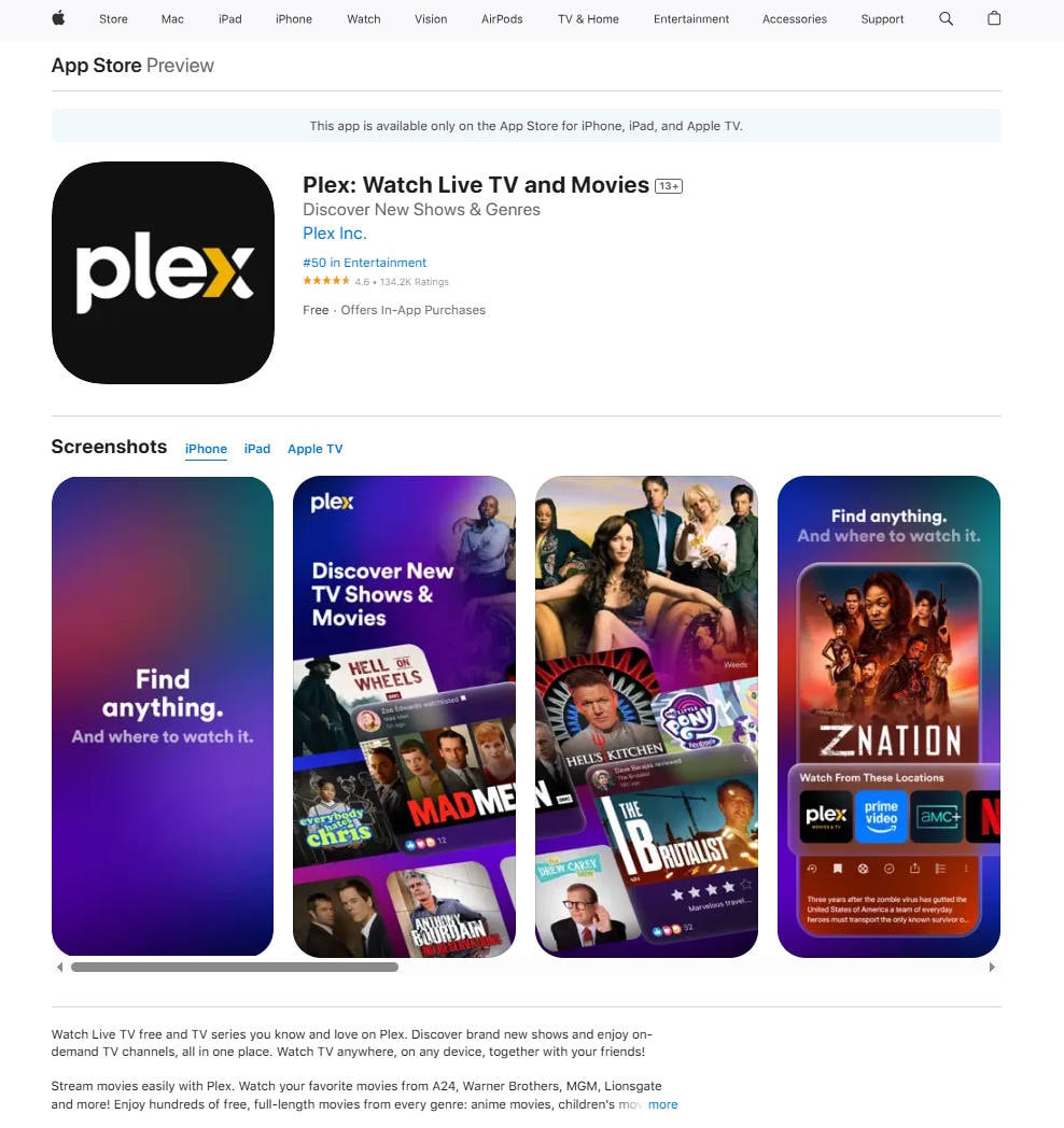 plex app iphone ipad