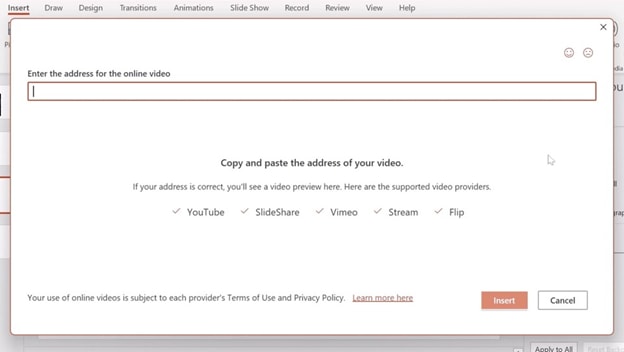 paste the youtube video link in the box