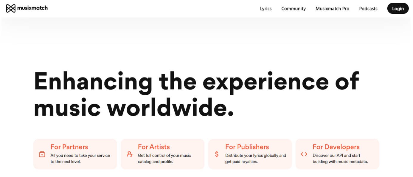 Musixmatch song lyrics finder