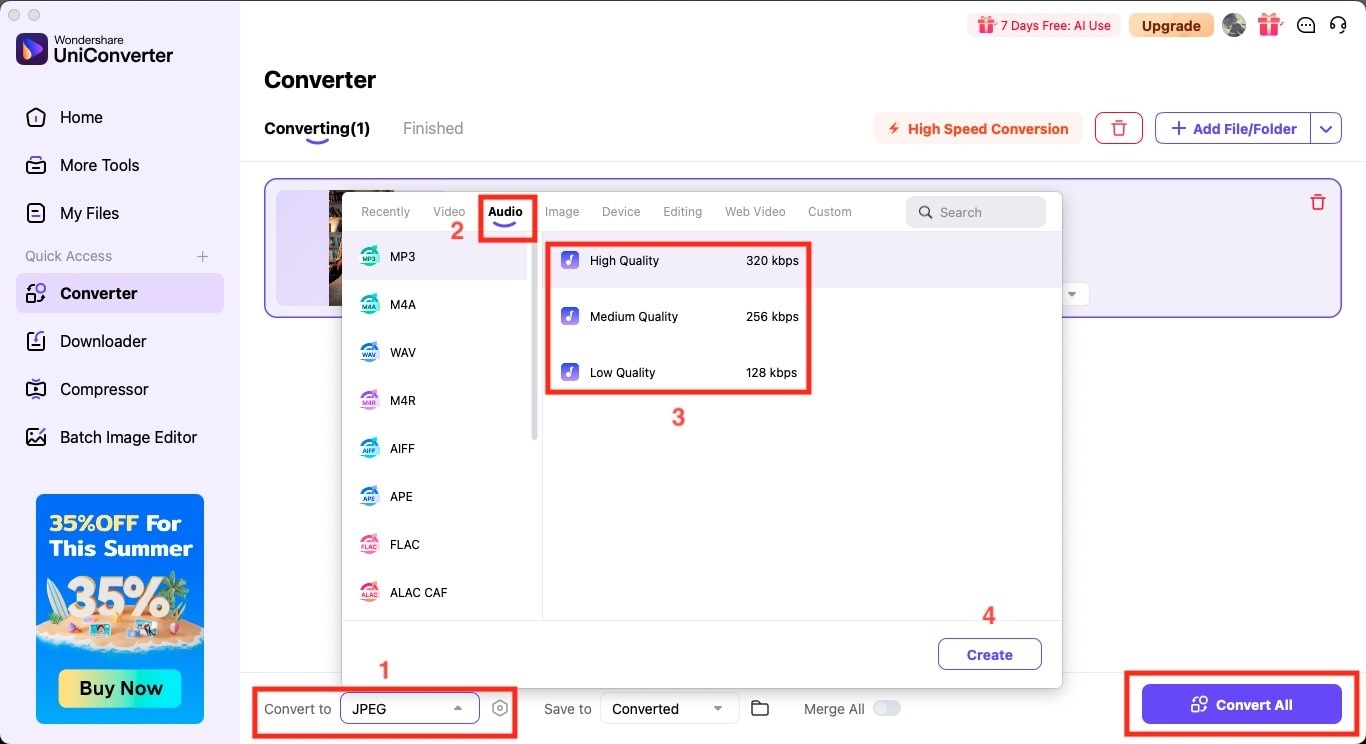 wondershare uniconverter convert all