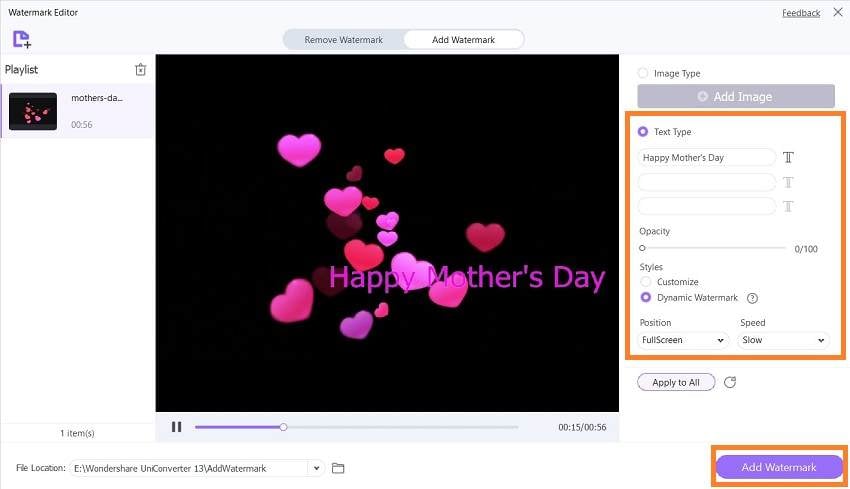 Add a Dynamic ‘Happy Mother’s Day!’ Words 