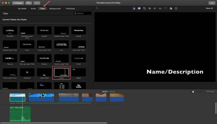 cómo añadir subtítulos en imovie