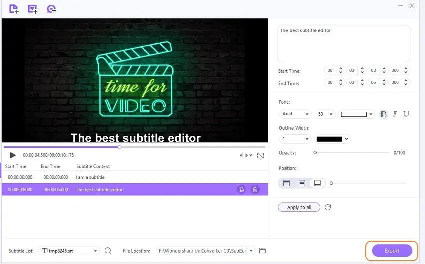 attach subtitles to movie