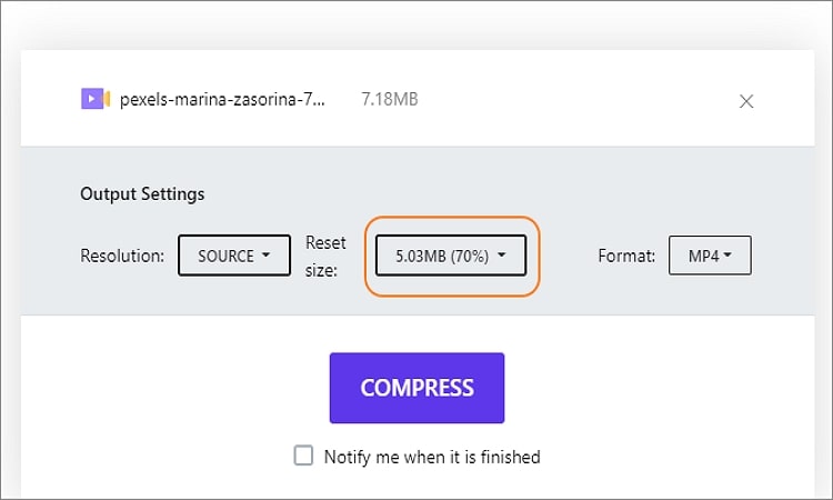 compresser un fichier vidéo