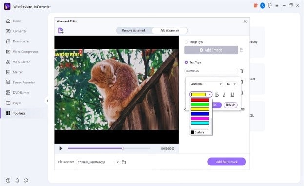 online movie watermark editor