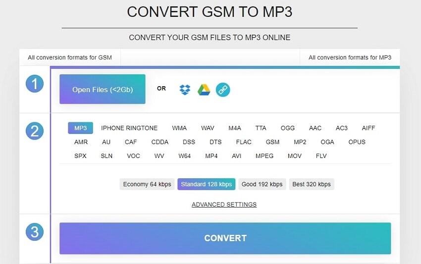 convert gsm to mp3