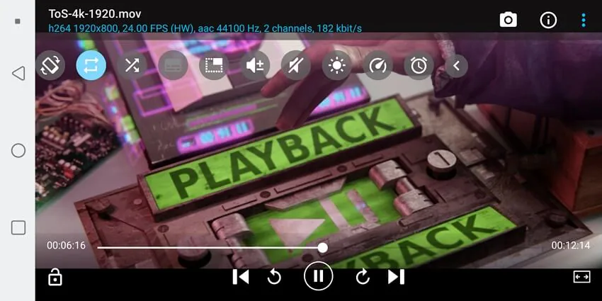 Abrir archivo MP4 en Android con BS Player