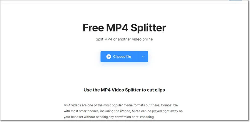 Divisor de MP4 gratuito - Clideo