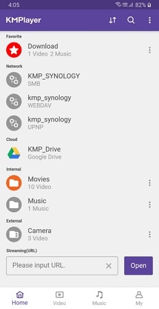 MP4-Datei auf Android mit KM Player öffnen